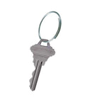 One Inch Diameter Giveaway Key Ring Pack Of 1000 In Silver Finish Zinc Plated Steel Spring Wire With A One Quarter Turn Overlap holding key
