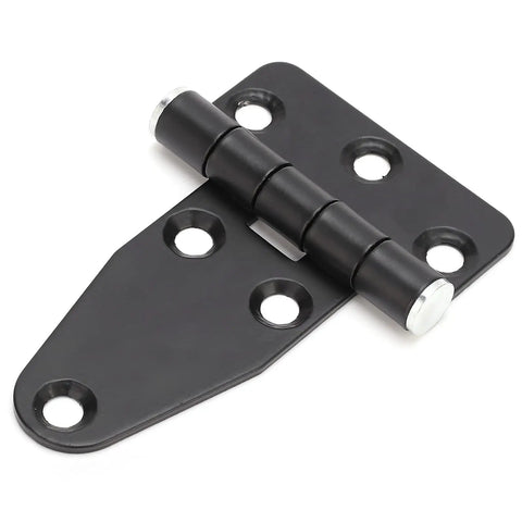 T Shape Gate Hinge Stainless Steel Cabinet Shutter Hinge For Electric Generators Black Finish With 6 Position Screw Holes Easy Install Durable Built Tough Scratch Resistant Surface Smooth And Burr Free For Safer Handling