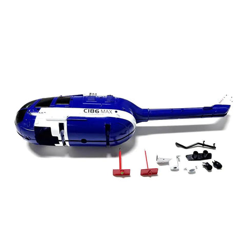 Blue Fuselage Replacement For RC Era C186 Helicopter And BO105 Style Copter Plug And Play Spare Part Durable High Quality Materials