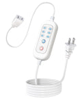 Dead Simple Plug And Play Timer With Extension Cord For Indoor Lights, 24 Hour Auto Cycle Featuring Six Smart Presets and Constant Power Mode. White ABS body with cord.
