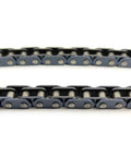 Beefed-Up Heavy-Duty Double-Strand Roller Chain for Machinery Steel Drive Chain 2 Pack T8F 124 Links, detail view.