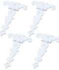Decorative Zinc Alloy Tee Hinge White Finish T Strap Hinges For Doors And Wooden Boxes 4.45 Inch Pack Of 4