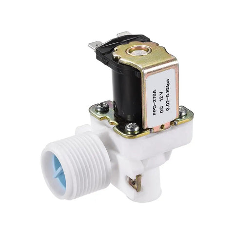 Built Ridiculously Solid DC12V Electric Solenoid Valve With G3/4 Thread And 15mm Barb Outlet For Dead Smooth Water Control Normally Closed Plastic Inlet Flow Switch Straight Up Quality