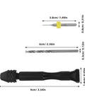 Pin Vise Hand Drill Set For Jewelry Making And DIY Projects, Mini Engraving Kit with black handle and twist drill bits.