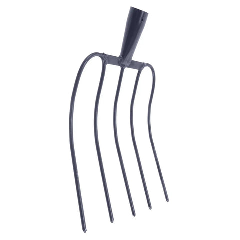 Multi Functional Manure Fork With Iron Construction for Efficient Lawn Maintenance, dark blue, 420x250x40 mm, handheld design