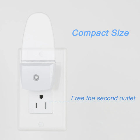 Compact 4 Pack Plug In Blue LED Night Lights With Dusk To Dawn Sensor Auto On When It Is Dark And Off At Daybreak