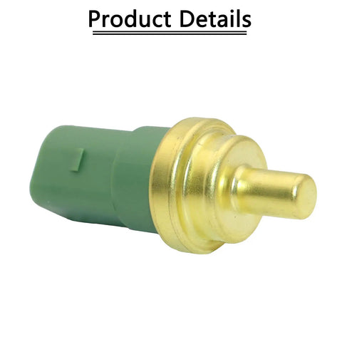 Keep Your Ride Cool Without Any Drama With This Replacement Coolant Temperature Sensor For Vw And Audi Models | Green plastic body with brass sensor end.