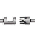 Badass 8 Piece Wood Plug Cutter Set Made From Heavy Duty Carbon Steel With Round Shank Design showing two cutter tips.