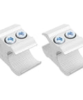 Aluminum Alloy Wheelchair Pipe Clamp 2 Pack With Secure Lightweight Locking System Cane Holder, ribbed texture, close-up view