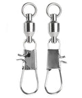 Beefy Stainless Steel Ball Bearing Snap Swivels For Fishing Heavy Duty Saltwater Interlock Tackle Snaps With Smooth Rotation 18.3 Pound Load Rating 25 Pack Line Connectors For Lures And Rigs, stainless fishing swivels