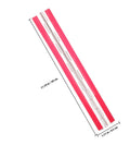Clear Mini Piano Hinges Self Adhesive For Crafts with red backing, 11.79 in length, shown at an angle