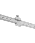 Stainless Steel Ruler With Clip Stopper, Precision Machinist Straight Edge, Metric And Standard Scale, Lightweight Portable Ruler