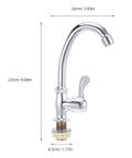 ibasenice Plastic Kitchen Water Faucet, Vertical Sink Tap with 2cm Base, lightweight plastic design, 23cm height for small kitchens.