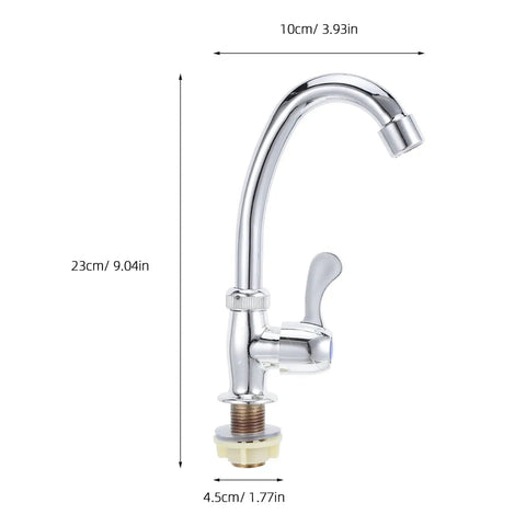 ibasenice Plastic Kitchen Water Faucet, Vertical Sink Tap with 2cm Base, lightweight plastic design, 23cm height for small kitchens.