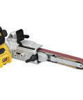 Close-up of 20V Max XR Cordless Bandfile Belt Sander Bare Tool Only With Brushless Motor, 5600 RPM, 104 Degree Swivel Arm