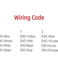 Wiring code details for Three Axis Load Cell For Real Time Force Measurement With Multi Axis Sensing Rugged Industrial Grade Sensor