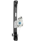Rear Driver Side Power Window Regulator Assembly Without Motor For BMW E90 E91 2006 2012, vertical view of rail and components