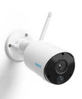 Wireless Outdoor Security Camera With Solar Or Battery Power, 2K Night Vision And 3MP Clarity, AI Detection, wall-mounted view