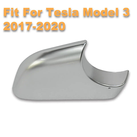 Hella Durable Right Side Mirror Lower Base Cover Cap With Clean Chrome Finish for Tesla Model 3 2017-2022, shiny chrome cap
