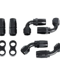 Black 10 Ft AN4 Fuel Line Kit Nylon Braided Hose With Stainless Steel Core And CPE Liner For High Performance Racing And Street Builds fittings set