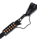 Amped Up 12 Hole Magnetic Acoustic Guitar Pickup with built-in volume and tone tuner kit, black, coiled cord visible