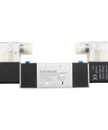 Front view of Industrial Pneumatic Solenoid Air Valve 110VAC Five Way Two Position Double Coil Pilot Operated Model 4V220-08.