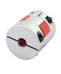 Top Shelf Aluminum Shaft Coupler For Motors And Gadget Mods 6.35mm To 10mm Bore 30mm Length showing 6.35mm opening and design.