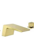 Dope Waterfall Roman Tub Faucet With Sprayer And Handheld Shower, brushed gold finish, deck mount, valve and trim included, easy install