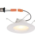 White 5 And 6 Inch Recessed LED Trim Dimmable Instant On 710 Lumens No Fuss Install Wet Location Rated IC Rated For Direct Contact