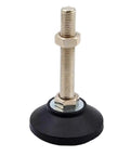 Close-up of a single threaded leg leveler from Beefy Nylon Leveling Feet Set 10 Pcs Adjustable Threaded Leg Levelers For Machines With Ground Grips