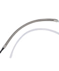 Slick Stainless Steel Coil Milk Hose With Top Shelf Opaque Light Blocking Sleeve, 2 hoses for espresso use, solid and durable.