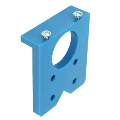 Blue 35mm door drilling jig and drill guide for concealed hinge holes; carpentry tool