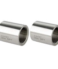 304 Stainless Steel 1/4 Inch Female To 1/4 Inch Female Pipe Coupling Fitting, 1 Inch Length, 2 Pack, plumbing connector