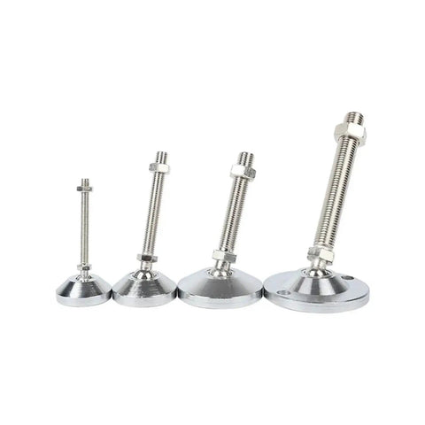Built Tough Threaded Leveling Feet With Swivel Base For Furniture Adjustable Articulating Levelers Sturdy Glide Pads 2 Pc Set