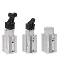 Heavy Duty Pneumatic Air Cylinder Stop Block Actuator RSDQB Series mechanized components for industrial automation solutions.