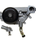 Top Shelf Engine Water Pump To Keep Your Heavy Duty Rig Cool And Cruising Smooth For Hummer H2 2003 To 2006 With 6.0L V8 Or Gmc Savana 2500 From Model Years 2003 Through 2005 Powered By 5.3L V8, gray water pump with black pulley.