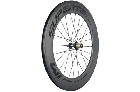 88mm Carbon Fiber Wheelset For 700C Clincher, 23mm Inner Width, 3K Matte Rim, EN Tested, basalt braking surface