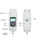 Pro Grade Push And Pull Tester Meter Mini Dynamometer With Four Measurement Units Backlit Display Buzzer Alarm High Accuracy KF-500 Ideal For Lab And Workshop Use Easy Calibration And Real Time Force Reading, white handheld digital force gauge with hook
