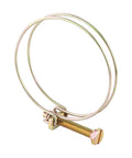 Ten Pieces Double Wire Hose Clamps Adjustable Double Wire Water Hose Barb Clamp Pipe Clip Hoop Plumbing Fastener 28 To 32 Millimeter Range Stainless Steel With Zinc Plated Finish Corrosion Resistant shown in close-up view