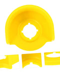Yellow Emergency Stop Button Cover Guard For Electrical Safety No Accident Activation Shield Transparent Push Button Protector Easy Fit Protective Cap, 2.75x2.55x1.77 inches