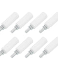 Eight Pack Slide Gate Guide Rollers 3 Inch Nylon Wheels Gate Support Assembly Universal Door Pulley Wheels For Sliding Rolling Gates And Electric Doors White 30 X 80 Mm 12 Mm Thread