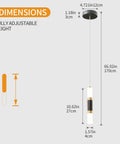 Dope Modern Kitchen Island Pendant Lights Set Of 3 Dimmable LED Black And Gold Mini Pendant Fixtures dimensions diagram