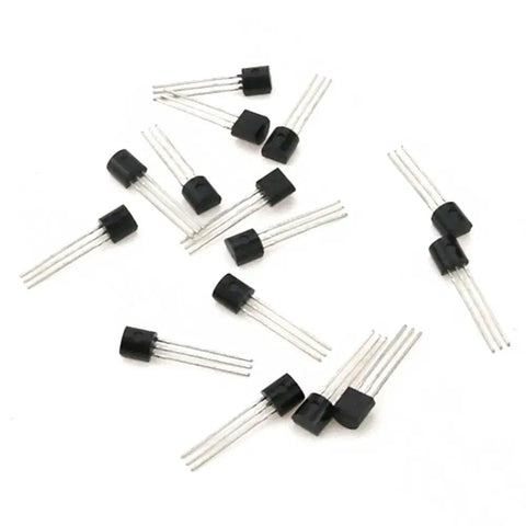 Assorted transistors from a 675 Piece Power Transistor Kit Assortment With 15 Models Including 2N2222 NPN 2N3904 NPN 2N3906 PNP 2N5401 PNP