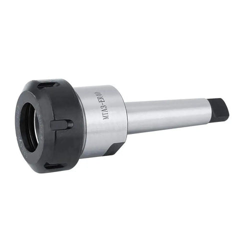 Ycauty Mta3 Er40um Carbon Steel Morse Collet Holder Chuck for Drill and Milling Machines 3-26mm, side view of durable precision tooling grip.