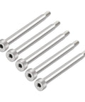 Premium 304 Stainless Steel Hex Socket Shoulder Bolts Set 6mm Shoulder Diameter 60mm Shoulder Length M5 Thread 5 Pack for DIY Projects