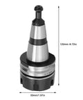 Top Tier ISO30 Collet Chuck For CNC Spindle Tool Holder 120Mm High Speed Precision Machining Kit With High Rigidity Up To 30000 RPM, 120mm length and 50mm diameter.
