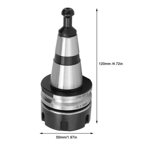 Top Tier ISO30 Collet Chuck For CNC Spindle Tool Holder 120Mm High Speed Precision Machining Kit With High Rigidity Up To 30000 RPM, 120mm length and 50mm diameter.