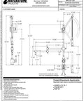 Top Tier Single Handle Pulldown Kitchen Faucet With 18 Inch Articulated Spout And Distressed Antique Pewter Finish technical diagram showing dimensions and specifications.