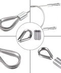 Heavy Duty Wire Rope Crimping Tool With Cutter And Swaging For One Sixteenth To One Eighth Inch Ropes Diy Friendly Kit parts