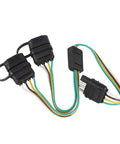 17.5 Inch 4 Pin To 4 Pin Trailer Light Wiring Connector Adapter Y Splitter Cable Extension with waterproof cap